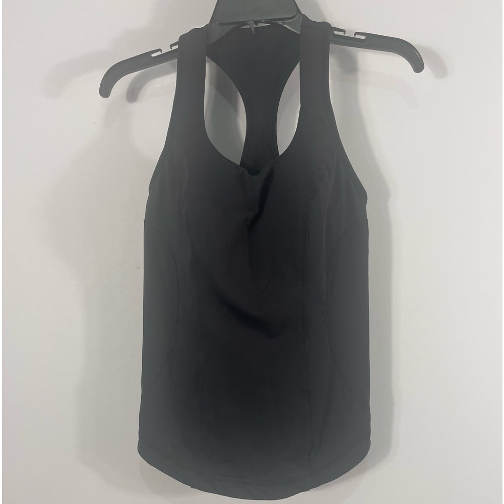 Lululemon Black, Racerback Tank, Built in bra,Size Small - Picture 2 of 11